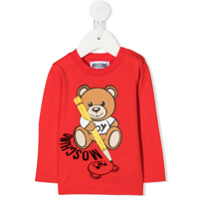 Moschino Kids Camiseta com estampa de logo - Vermelho