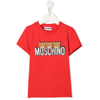 Moschino Kids Camiseta com estampa de logo - Vermelho