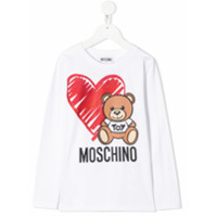 Moschino Kids Camiseta com estampa de urso - Branco