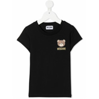 Moschino Kids Camiseta com estampa gráfica de logo - Preto