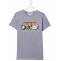 Moschino Kids Camiseta com estampa Teddy Bear - Cinza