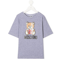 Moschino Kids Camiseta com estampa Teddy Bear - Cinza
