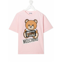 Moschino Kids Camiseta com estampa Teddy Bear - Rosa