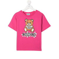 Moschino Kids Camiseta com estampa Teddy Bear - Rosa