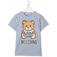 Moschino Kids Camiseta com estampa Teddy Game Console - Cinza