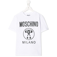 Moschino Kids Camiseta com logo texturizado - Branco