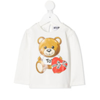 Moschino Kids Camiseta de algodão com estampa Teddy - Branco