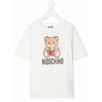 Moschino Kids Camiseta de algodão com estampa Teddy - Branco