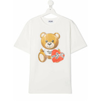 Moschino Kids Camiseta de algodão com stretch - Branco