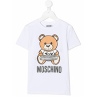 Moschino Kids Camiseta Gamer Teddy Bear - Branco
