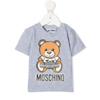 Moschino Kids Camiseta Gamer Teddy Bear - Cinza