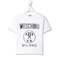 Moschino Kids Camiseta mangas curtas com estampa de logo - Branco
