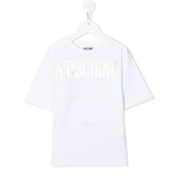 Moschino Kids Camiseta mangas curtas com estampa de logo - Branco