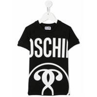 Moschino Kids Camiseta mangas curtas com estampa de logo - Preto