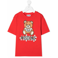 Moschino Kids Camiseta mangas curtas com estampa Teddy Bear - Vermelho