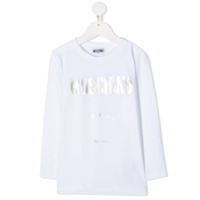 Moschino Kids Camiseta mangas longas com logo - Branco