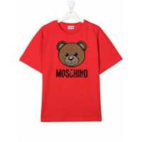 Moschino Kids Camiseta Teddy Bear com paetês - Vermelho