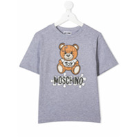 Moschino Kids Camiseta Teddy Bear Puzzle - Cinza