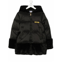 Moschino Kids Casaco matelassê Teddy Bear - Preto