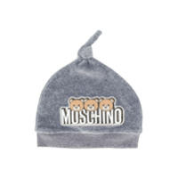 Moschino Kids Chapéu com estampa de logo - Cinza