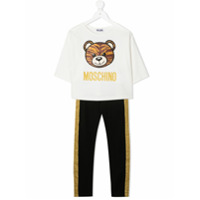 Moschino Kids Conjunto esportivo 2 peças com bordado Teddy Bear - Branco