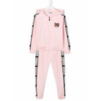 Moschino Kids Conjunto esportivo 2 peças com logo lateral - Rosa