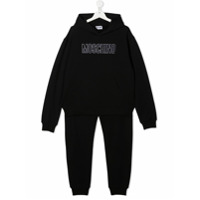 Moschino Kids Conjunto esportivo com logo - Preto