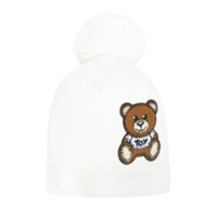 Moschino Kids Gorro com bordado Teddy Bear - Branco