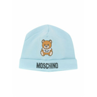 Moschino Kids Gorro com estampa de logo Teddy Bear - Azul