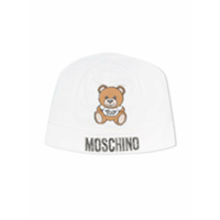 Moschino Kids Gorro com estampa de logo Teddy Bear - Neutro