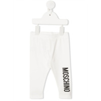 Moschino Kids Legging com estampa de logo - Branco