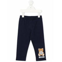 Moschino Kids Legging com estampa Teddy Bear - Azul