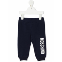 Moschino Kids logo tracksuit bottoms - Azul