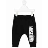 Moschino Kids logo tracksuit bottoms - Preto