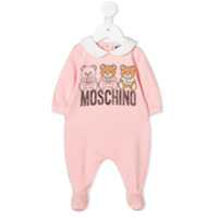Moschino Kids Macacão com estampa de ursos - Rosa