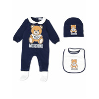 Moschino Kids Macacão de bebê Toy Bear - Azul