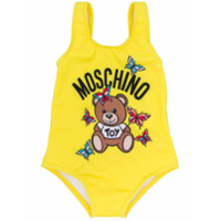 Moschino Kids Maiô com estampa de logo - Amarelo