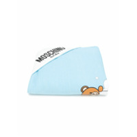Moschino Kids Manta com estampa de logo - Azul