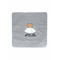 Moschino Kids Manta quadrada com estampa de urso - Cinza