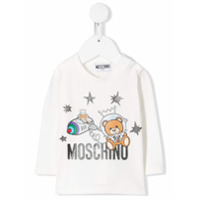 Moschino Kids Moletom Astronaut Teddy Bear - Branco