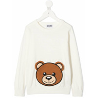Moschino Kids Moletom com aplicação Teddy - Neutro
