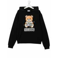 Moschino Kids Moletom com capuz e estampa Teddy Bear - Preto