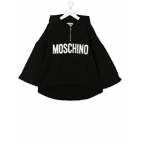 Moschino Kids Moletom com capuz e logo - Preto