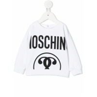 Moschino Kids Moletom com estampa de logo - Branco