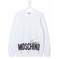 Moschino Kids Moletom com estampa de logo - Branco