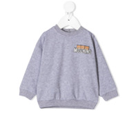 Moschino Kids Moletom com estampa de logo - Cinza