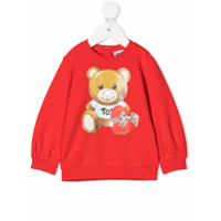 Moschino Kids Moletom com estampa gráfica - Vermelho