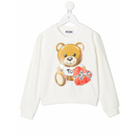 Moschino Kids Moletom com estampa Teddy Bear - Branco