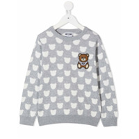 Moschino Kids Moletom com estampa Teddy Bear - Cinza