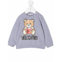 Moschino Kids Moletom com estampa Teddy Bear - Cinza